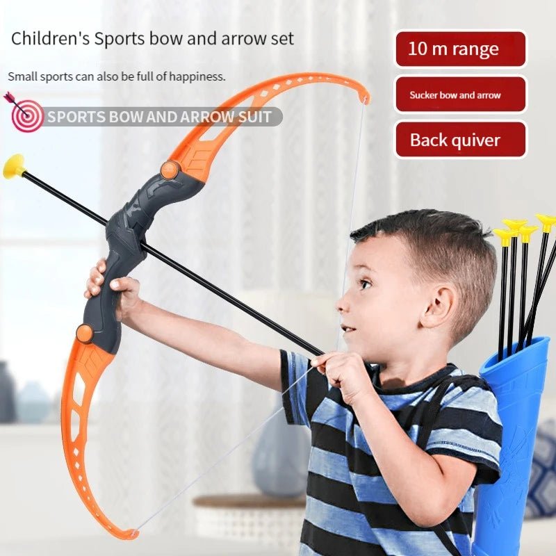 52Cm Bow and Arrow Toy Set for Children Archery Practice Recurve Outdoor Sorts Shooting Toy with Target Boys Kids Gifts - Core line athletics