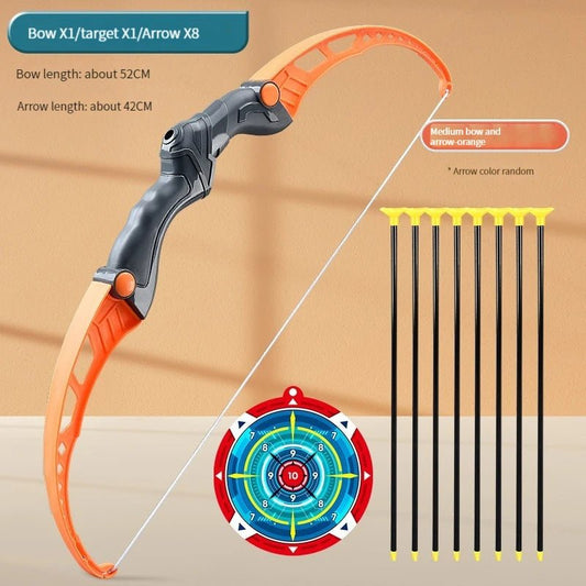 52Cm Bow and Arrow Toy Set for Children Archery Practice Recurve Outdoor Sorts Shooting Toy with Target Boys Kids Gifts - Core line athletics