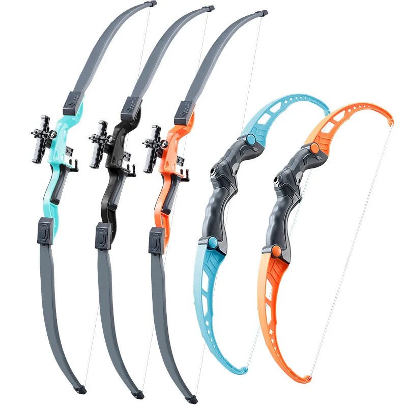 52Cm Bow and Arrow Toy Set for Children Archery Practice Recurve Outdoor Sorts Shooting Toy with Target Boys Kids Gifts - Core line athletics