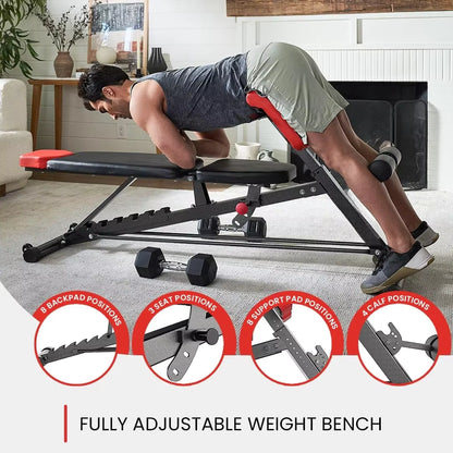 Multi-Functional FID Weight Bench - All-in-One Home Gym