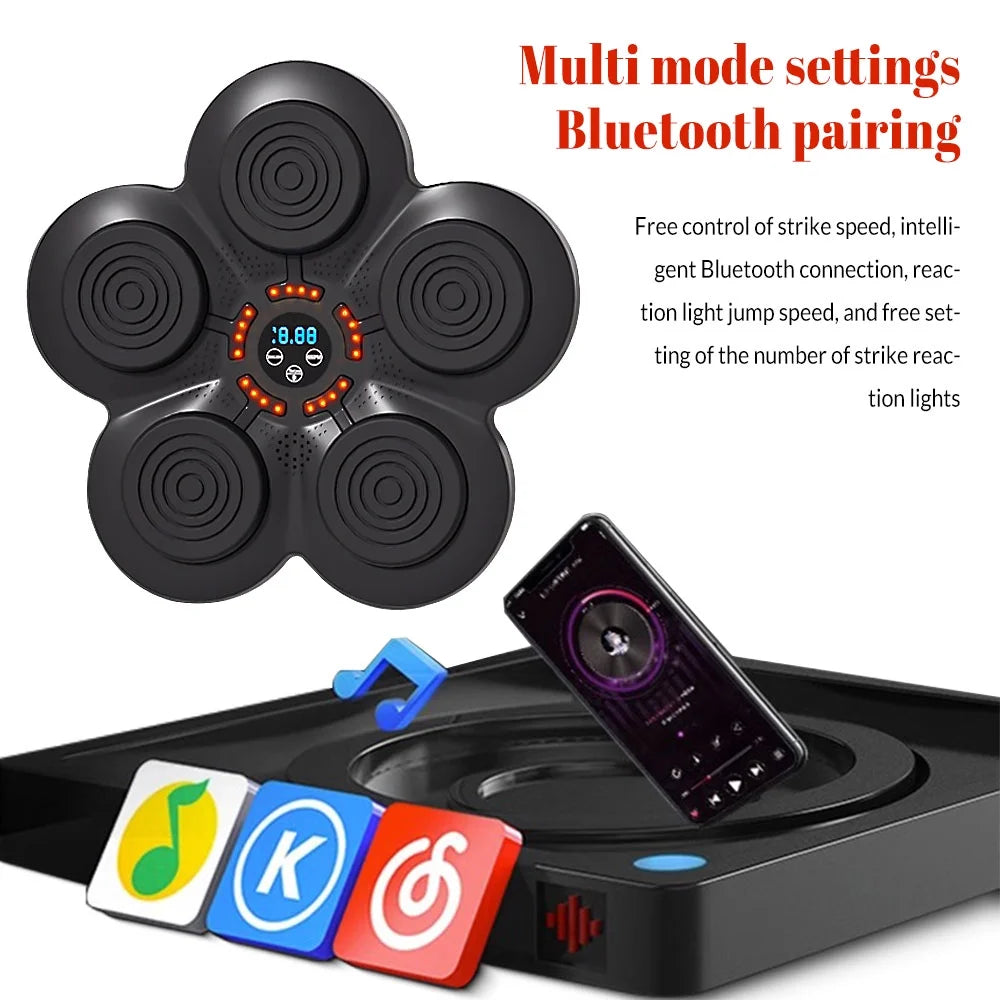 Smart Music Boxing Machine - Wall Mounted Bluetooth Trainer