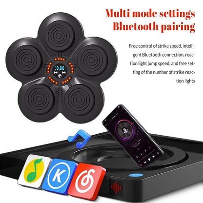 Smart Music Boxing Machine - Wall Mounted Bluetooth Trainer