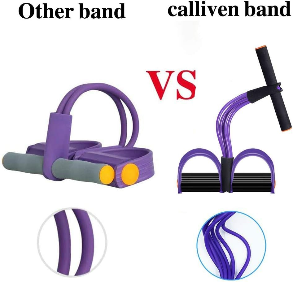 Multifunction 6 - Tube Elastic Yoga Pedal Puller Resistance Band, Natural Latex Tension Rope Fitness, AB Workout Equipment for Abdomen Waist Arm Leg Stretching Slimming Training - Core line athletics