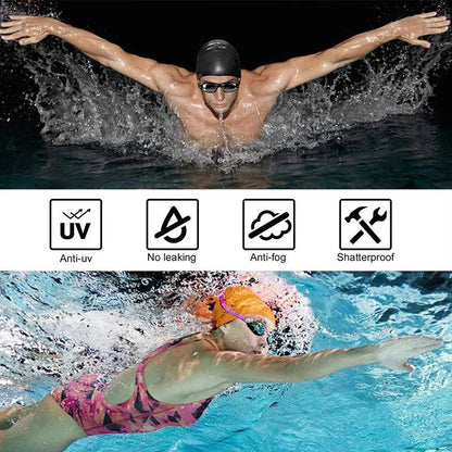 Swimming Goggles for Men & Women – Anti - Fog UV Protection, Waterproof, Adjustable Silicone Swim Goggles for Adults & Kids - Core line athletics
